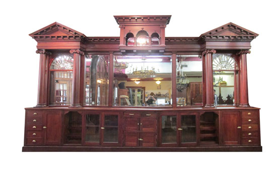 22-Foot Mahogany Back Bar