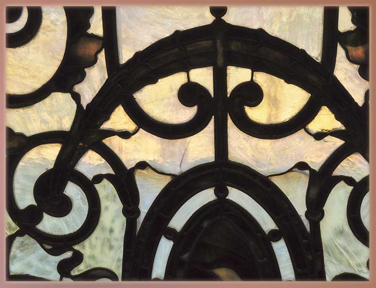 Creamy Stained Glass, with Crafted Leading