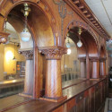 Brunswick Mahogany 20′ Triple Arch Front And Back Bar