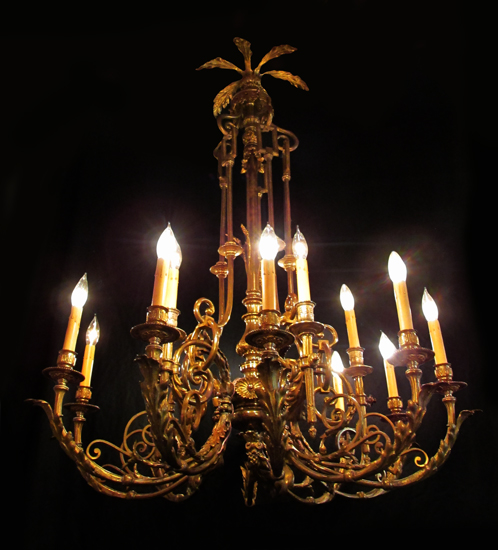 French Chandelier With 4 Foot Drop