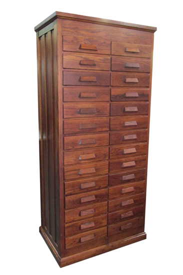 Tall Oak File Cabinet