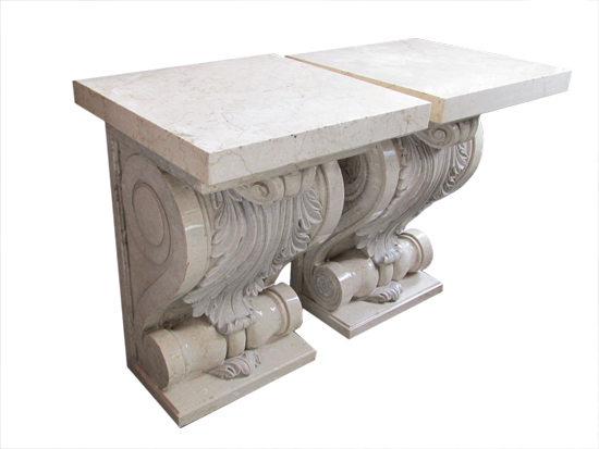 Carved Marble Corbels
