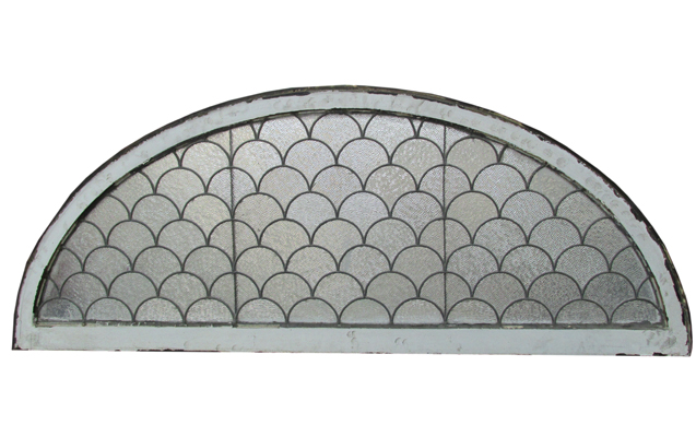 Large Arched Leaded Glass