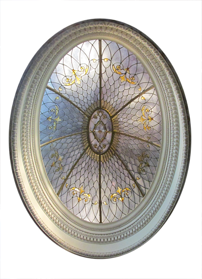 Oval Stained Glass Dome