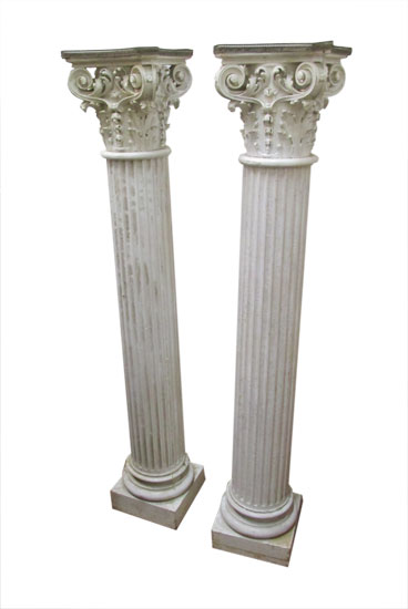 Pair Of White Columns