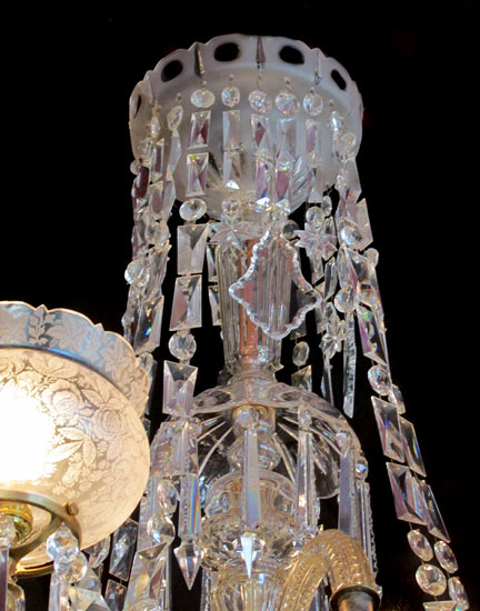 Gas & Electric Crystal Chandelier