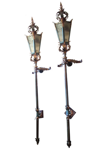 6 Large Iron Sconces Available