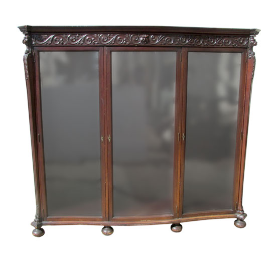 3 Door Mahogany Griffin Bookcase