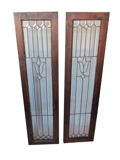 Pair Of Beveled Glass Sidelights