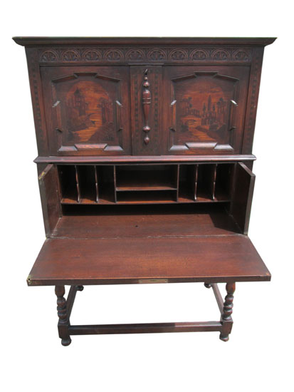 Inlaid Carved Cabinet