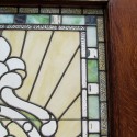 Oak Entry Door With Stained Glass