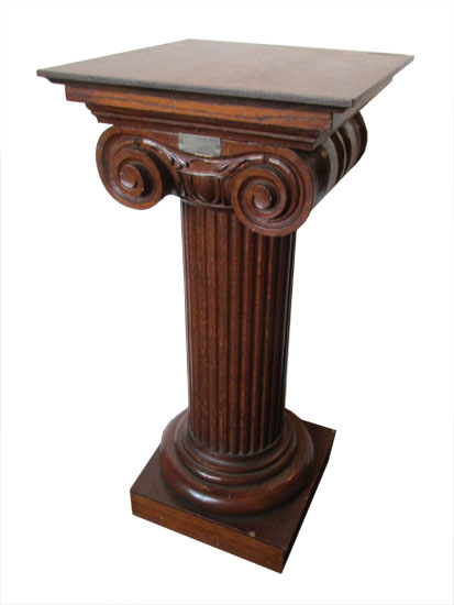 Fluted Oak Pedestal