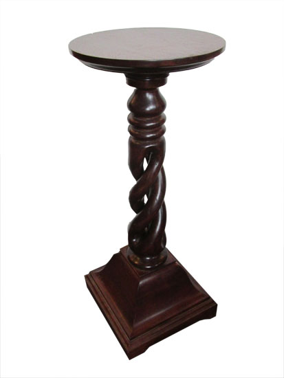 Mahogany Spiral Pedestal