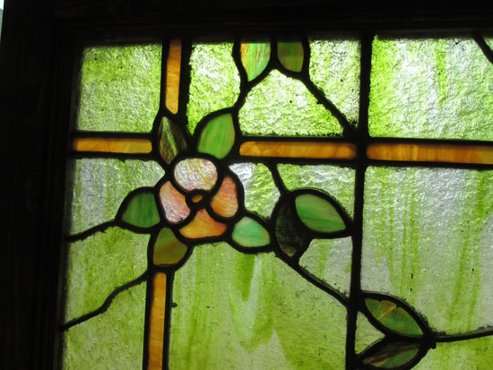 Green Stained Glass Window
