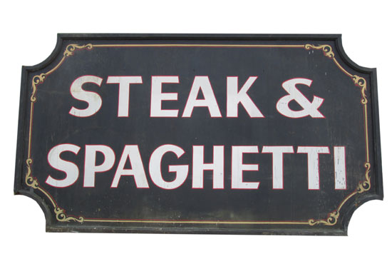 Steak & Spaghetti Sign
