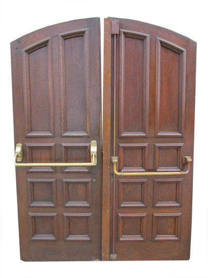 Pair Of Oak Arched Top Doors