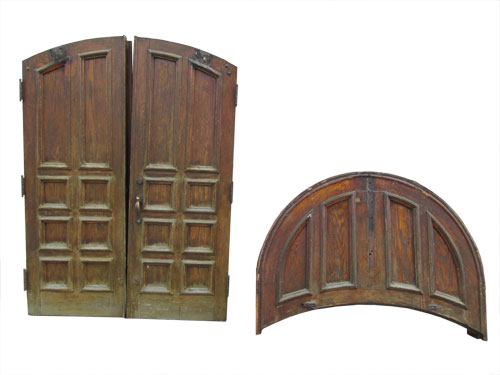 Pair Of Oak Arched Top Doors