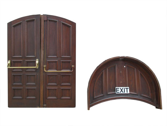 Pair Of Oak Arched Top Doors