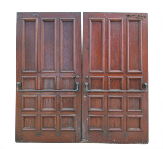 Pair Of Large Oak Doors