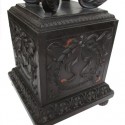 Carved Pedestal With Lions Heads