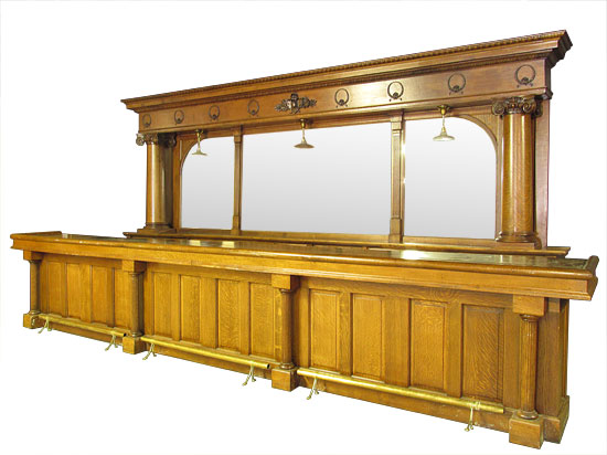 Brunswick Quarter Sawn Oak Back & Front Bar