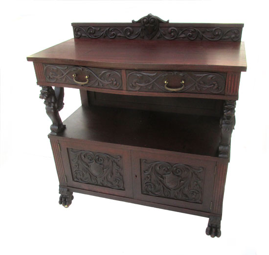 Mahogany Server With Griffins