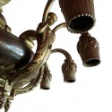 Brass Neoclassical Chandelier