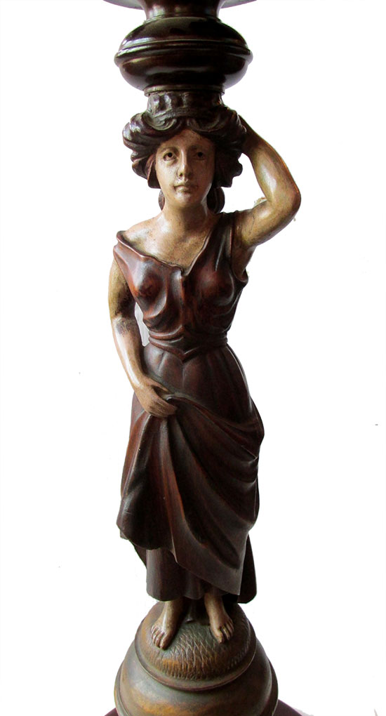 Wood Figural Pedestal