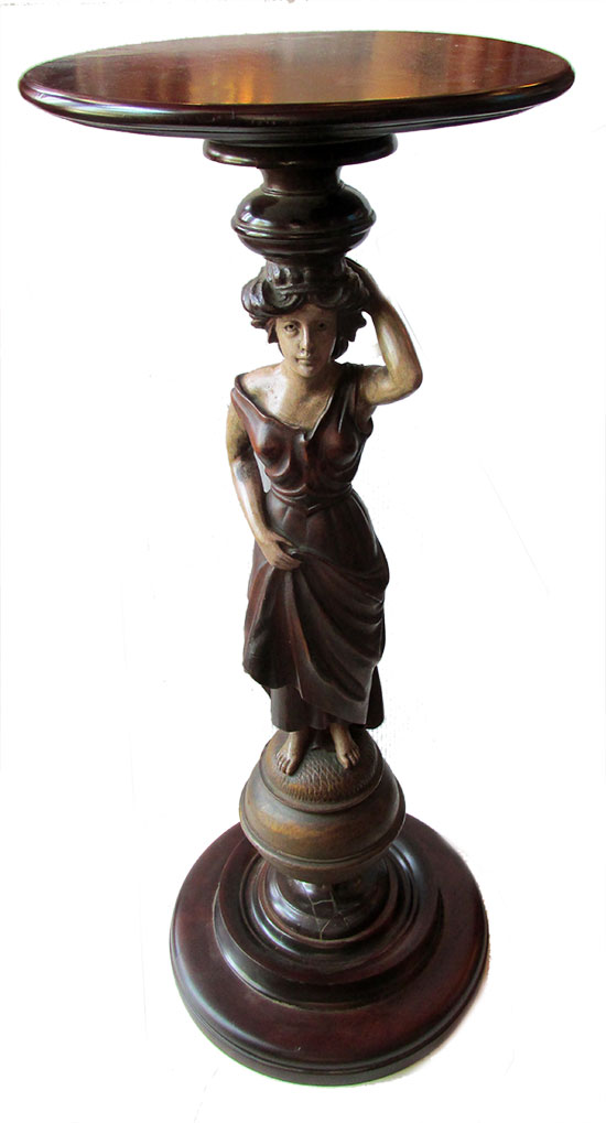 Wood Figural Pedestal