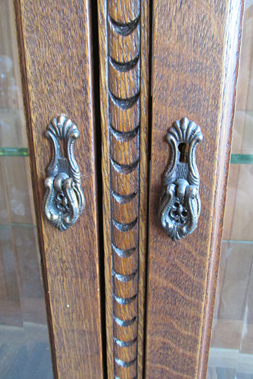 Carved Oak Display/ China Cabinet
