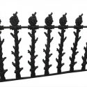 25′ Of Fancy Cast Iron Fencing With Post