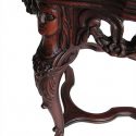 Round Carved Side Table
