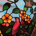 Large Stained Glass Window With Birds