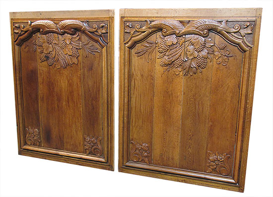 Pair of Large Carved Panels