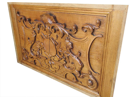 Large Carved Oak Panel