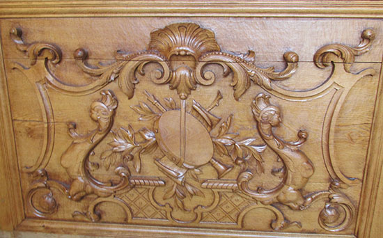 Large Carved Oak Panel