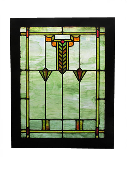 Green Arts & Crafts Window