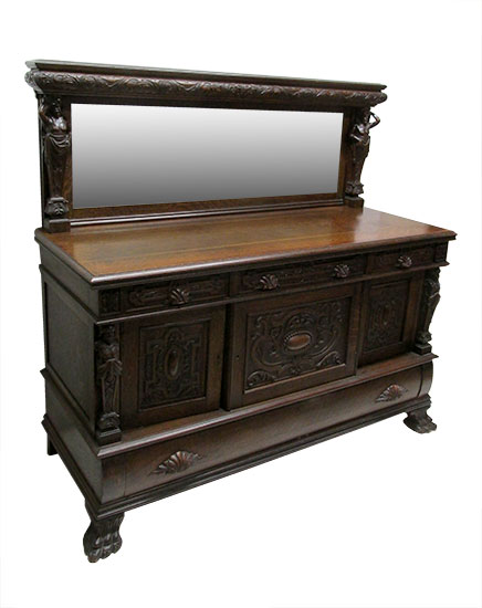 Carved Oak Sideboard