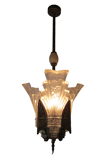 Art Deco Slip Shade Light