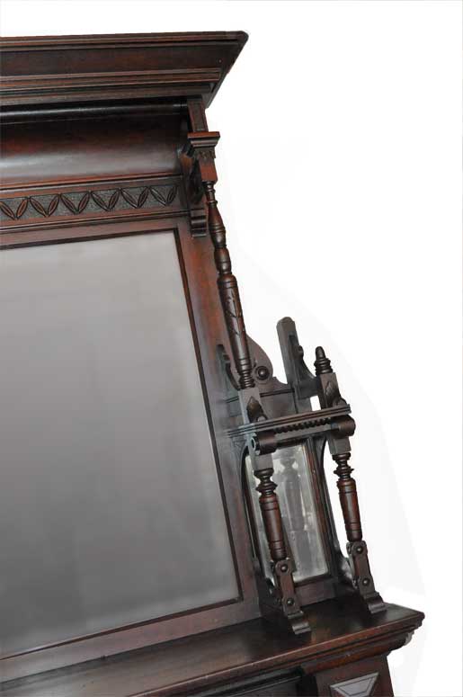 Victorian Full Mantel, with Beveled Mirrors