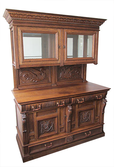 Oak Curio Top Sideboard