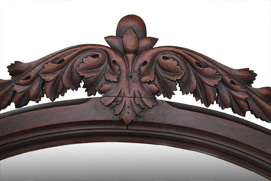 Ornate Carved Hall Tree Bench