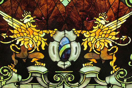 Griffin Stained Glass Window