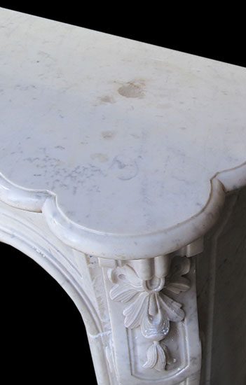 White French Louis XVI Marble Mantel