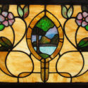 Stained Glass Window With Scene