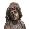 Victorian Statue of Gypsy Girl with Mandolin