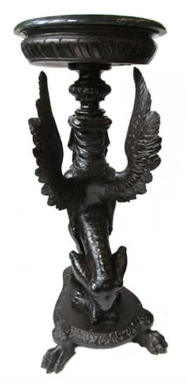 Winged Mahogany Pedestal
