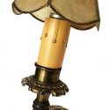 Pair of Brass Sconces, with Mica Shades