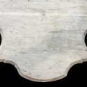 Mahogany Table, Circa 1870, with White “Turtle Top” Marble