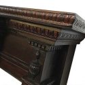Cherry Half Mantel, with Curved Shelf & Carved Columns